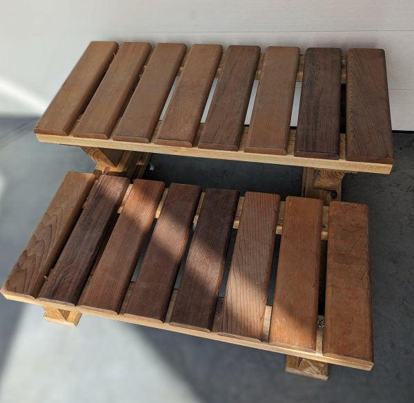 marches pour spa bois