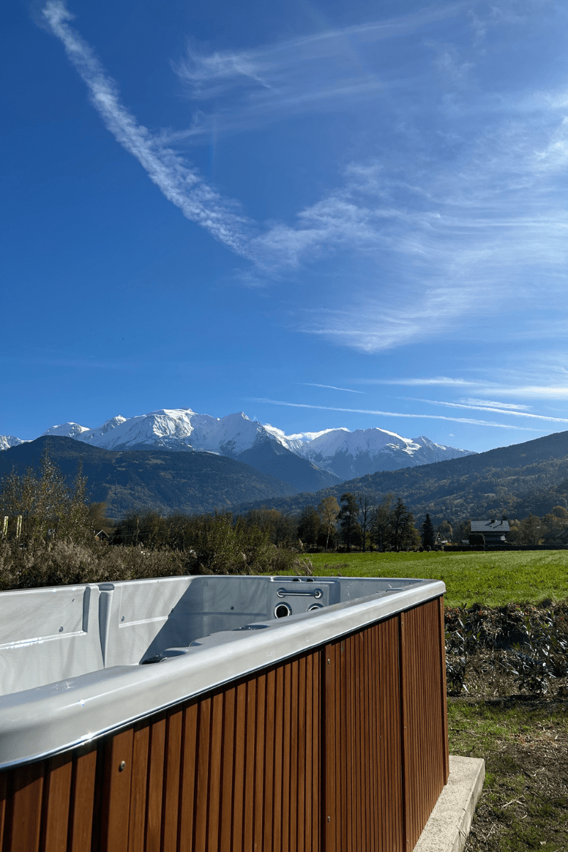 Spa de nage non encastré Sapphire spas à la montagne