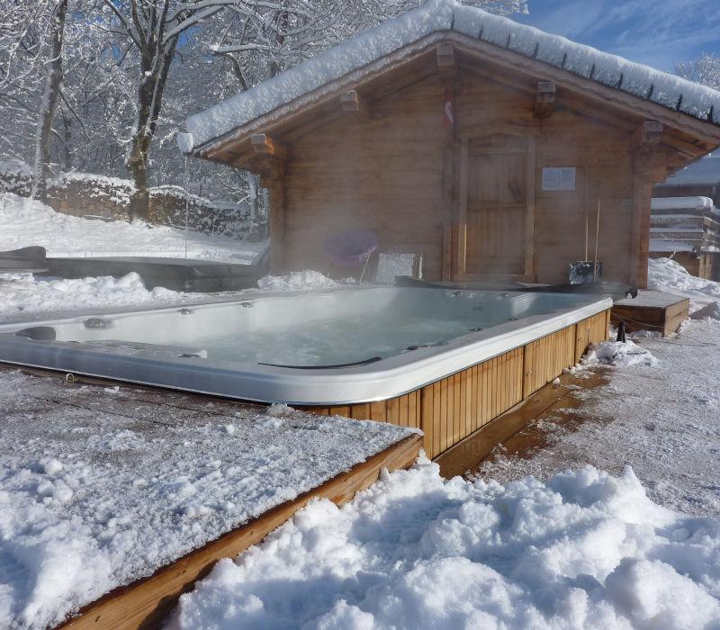 spa mini piscine hiver